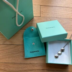 Tiffany & Co. Silver Ball Pendant Necklace - Tiffany Blue